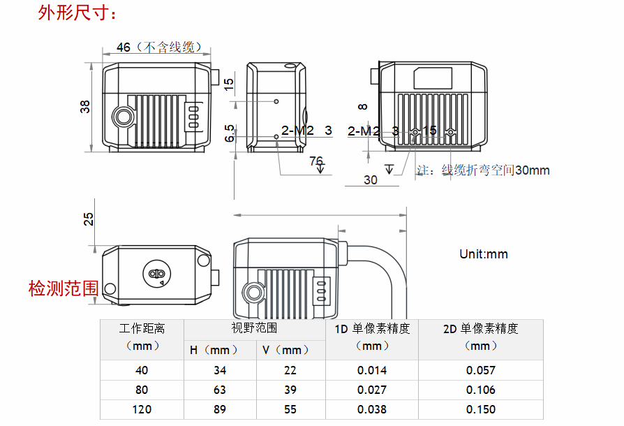 ？礛V-RD716-2智能读码器尺寸图